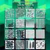 Geometric Floral Pattern Stencil for DIY Wall Painting