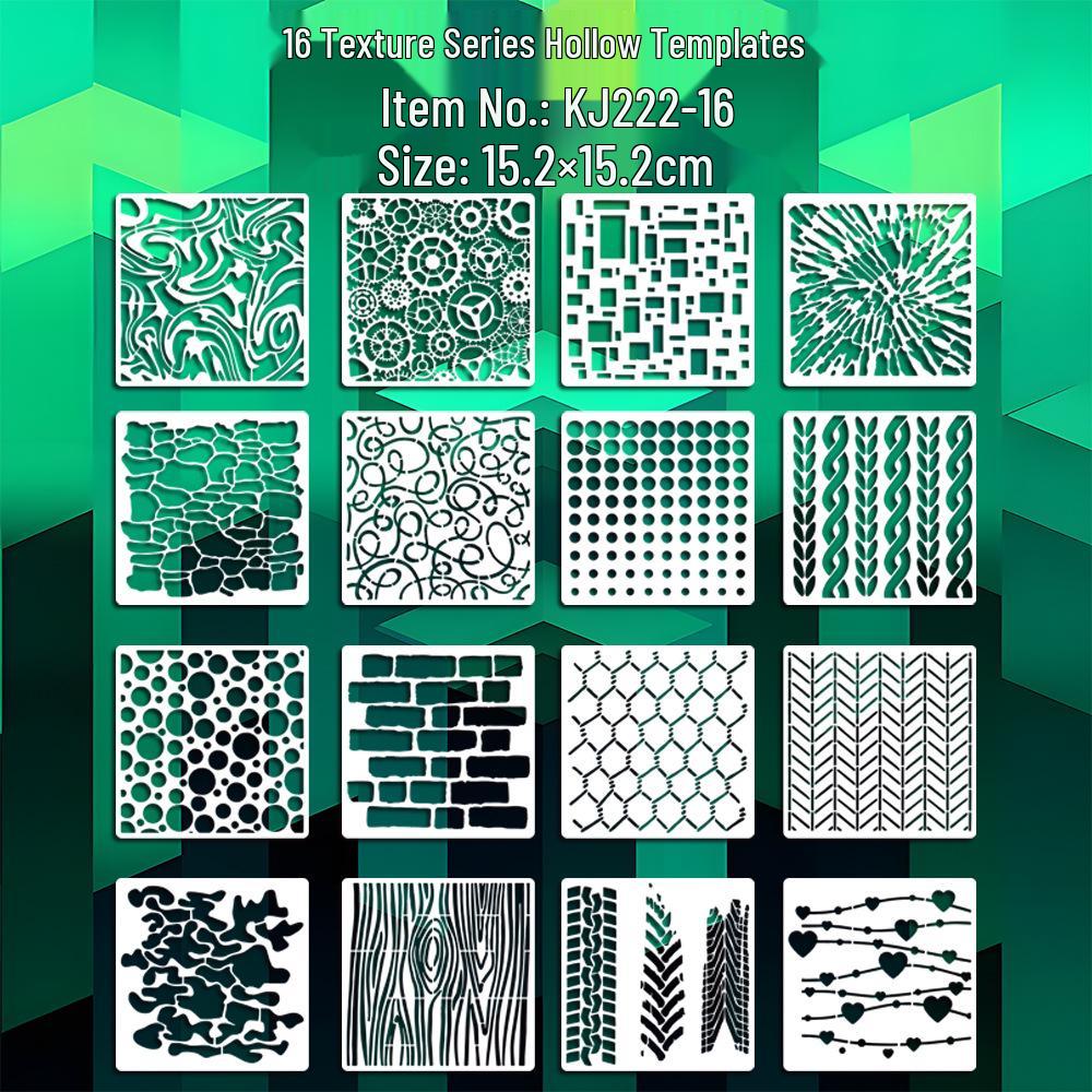 Geometric Floral Pattern Stencil for DIY Wall Painting