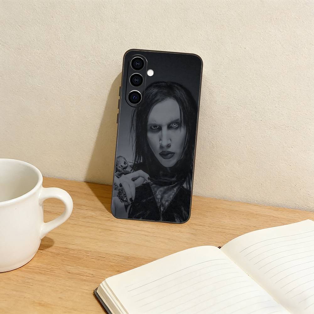 Marilyn s-Singer Manson Phone Case For Samsung Galaxy A73,A72,A71,A70,A53,A52,A51,Others Soft Black Cover