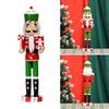 Decorative Wood Nutcrackers Santa with Decorative Swirls Candy for Holidays
