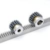 1PCS 1Mod 1 Modulus Metal Gear Set Steel Gear Rack 45 Teeth Adjustable Pinion Bore Hole Options 6-12mm Length 10x10x500mm