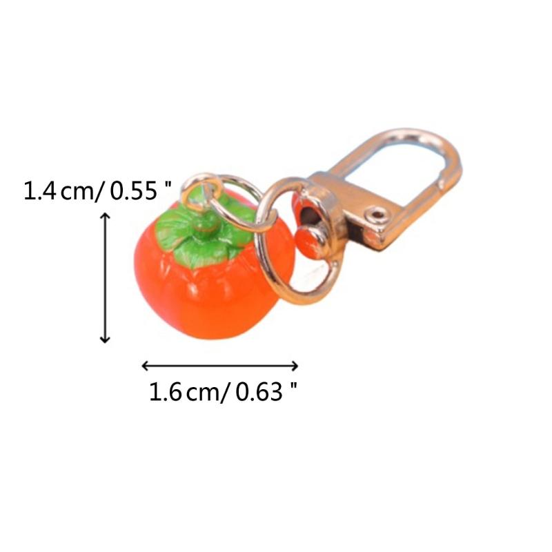 Eye catching Key Chain Charm Pendant Delicate Bag Charm Dainty Persimmon Decoration Keychain for Fashion Enthusiasts