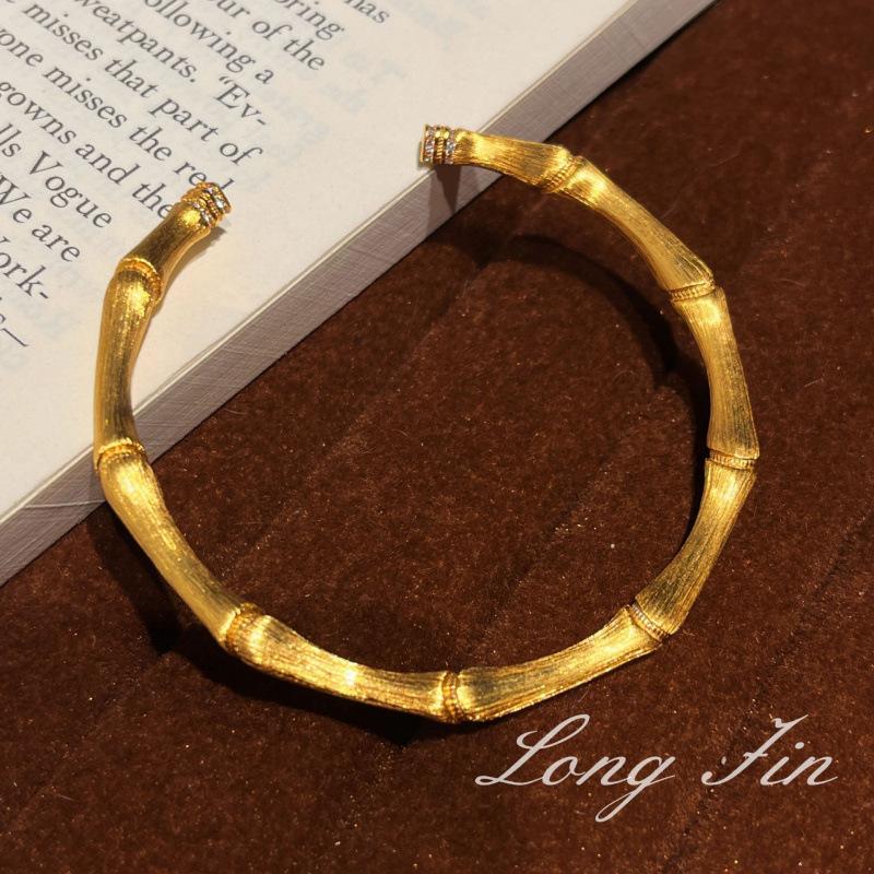 Jindian Has The Same Silk Feeling Exquisite Handmade Brushed Bamboo Bracelet Ring, High-End National Style High Bracelet