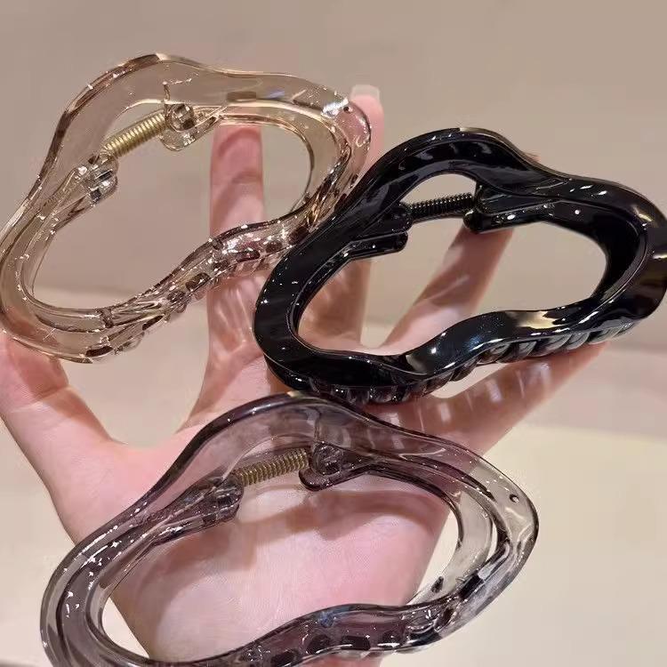 2025 High-End Acrylic Cloud Large Hair Claw for Women - Back of Head Shark Clip Accessory