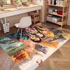 Demon Slayer Print Rug, Washable Floor Carpet, For Entryway Dorm Laundry Room Office Study, Home Decor Birthday Christmas Gift