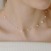 HAS HLD028 Silver Chain pearl necklace