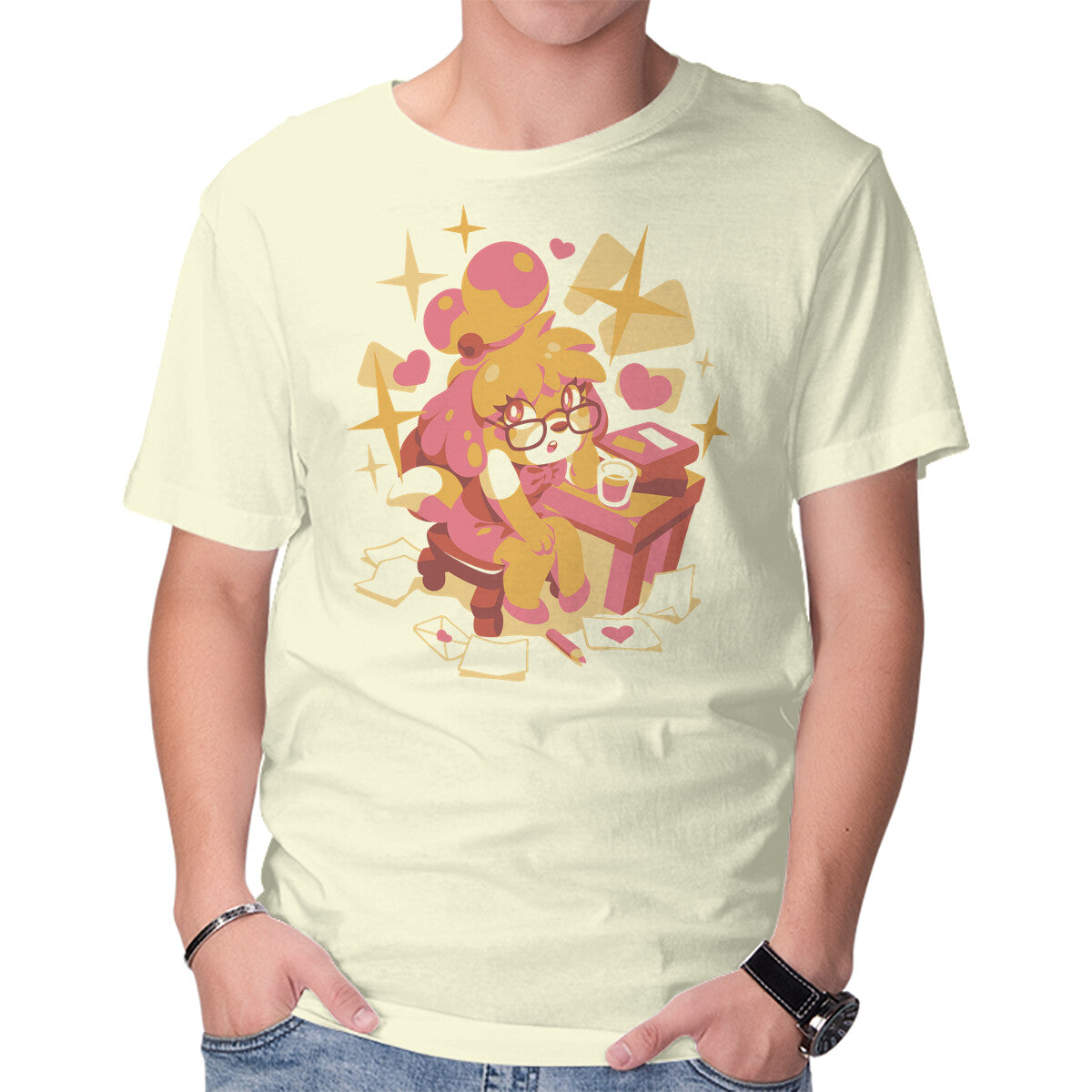 Unisex Crew Neck T-Shirt A Day At Work Graphic Short Sleeve Casual Tee XS