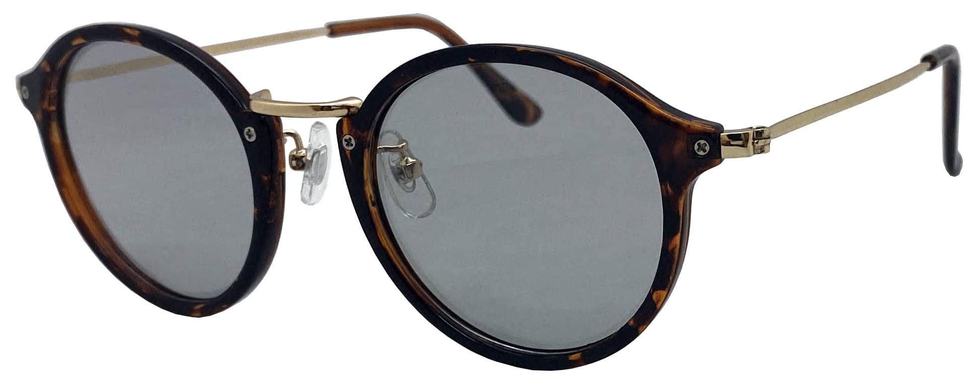 

az Polarized UV blue light plastic and metal combination brown smoke polarized [FaceTrick Label] lenses, protection, protection, sunglasses, demi-gold