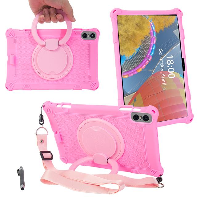 

With Handle Grip Case For Teclast T50 Pro 2023 11 inch 360 Rotating Stand Cover Kids Funda Shockproof Soft Silicone Colourful T50 Pro 2023-11 inch