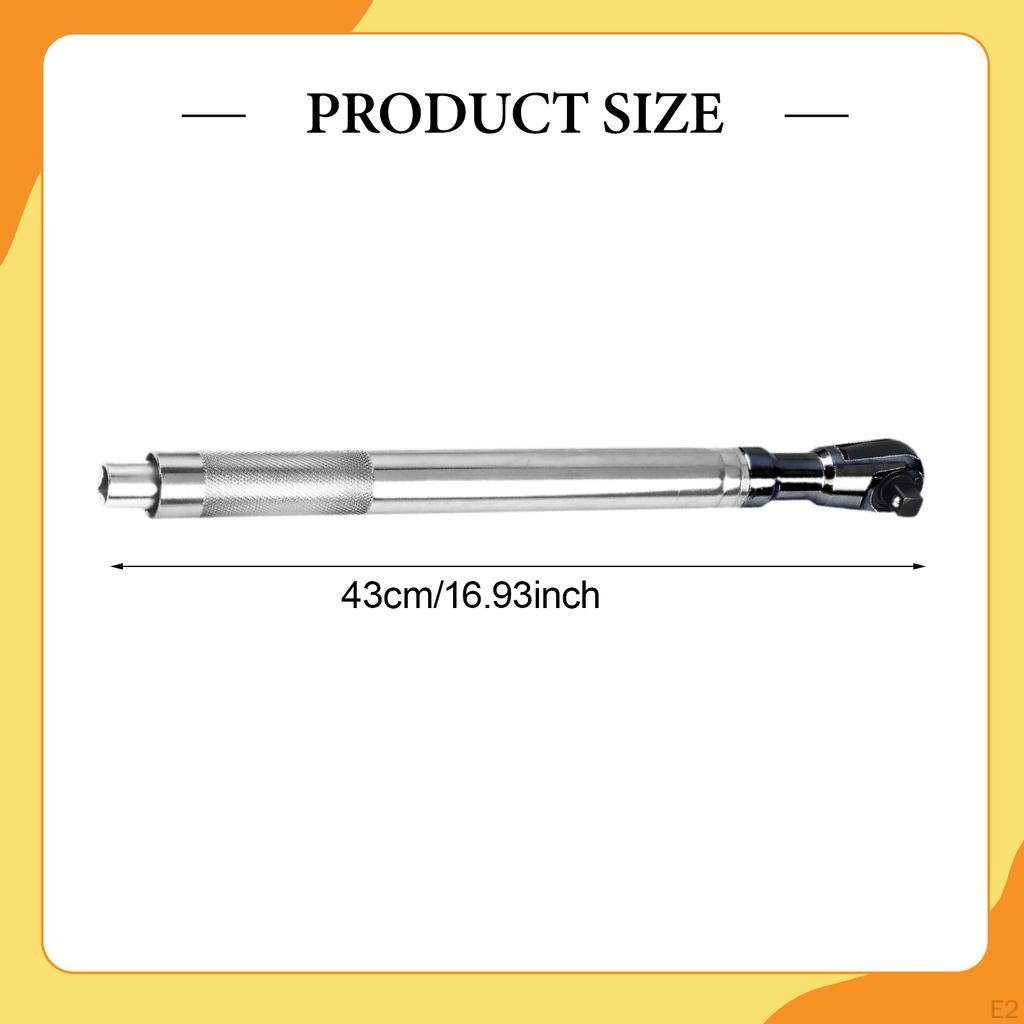 1/2 Inch Offset Extension Wrench, Impact Wrench Extension, 43 Cm Universal for