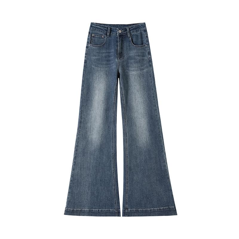 Jeans Retro Autunnali da Donna per Stile Autunnale da Donna, Snellenti Senza Gambe, Pantaloni a Ferro di Cavallo per l'Autunno da Donna