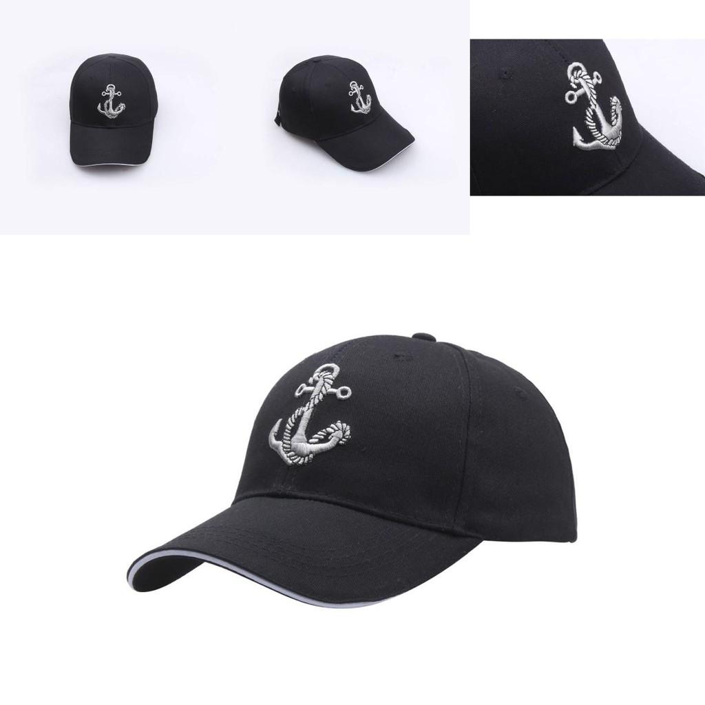 Stylish Men Women Baseball Hat With Embroidered Sailor Anchor For Outdoor Activities