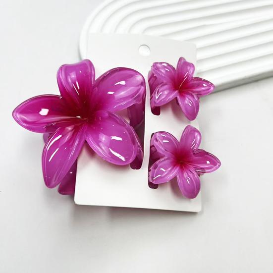 3 buc femei păr clip bomboane flori colorate styling păr gheare spate cap rechin păr clip ușor păr styling instrument