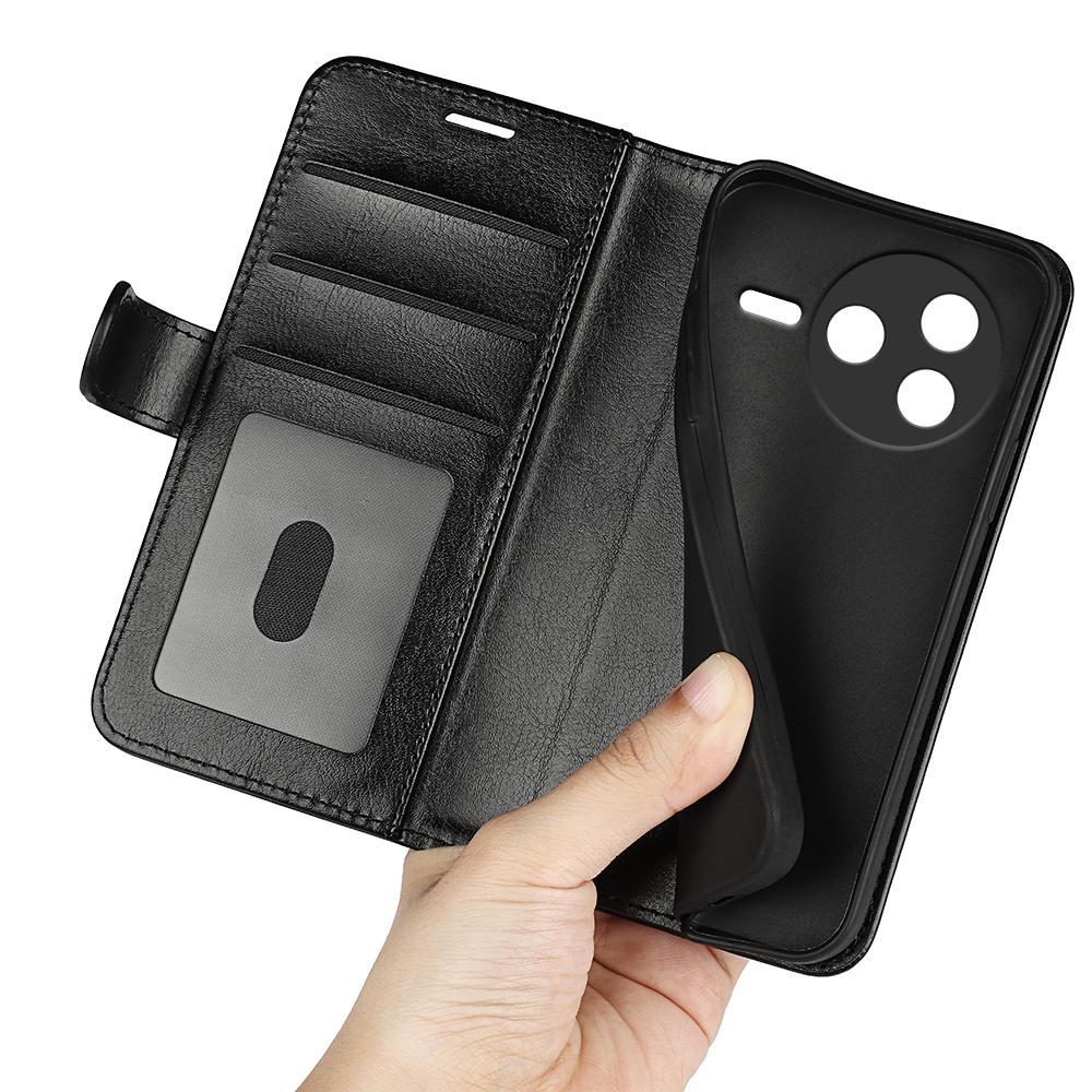 For Xiaomi Redmi K80 5G Case Crazy Horse Texture Stand Leather Phone Cover