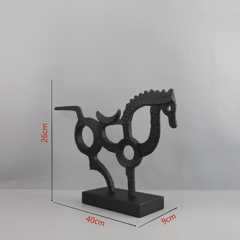 Kreative Geometrische Gusseisen Figur Skulptur Metallhandwerk Ornamente Paar Statue Metallfiguren Heimdekoration Zubehör