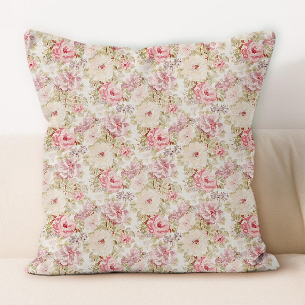 Ins Style Retro Floral Pillowcase Soft Fabric Sofa Cushion Cover Bedroom Decor Pillow Case