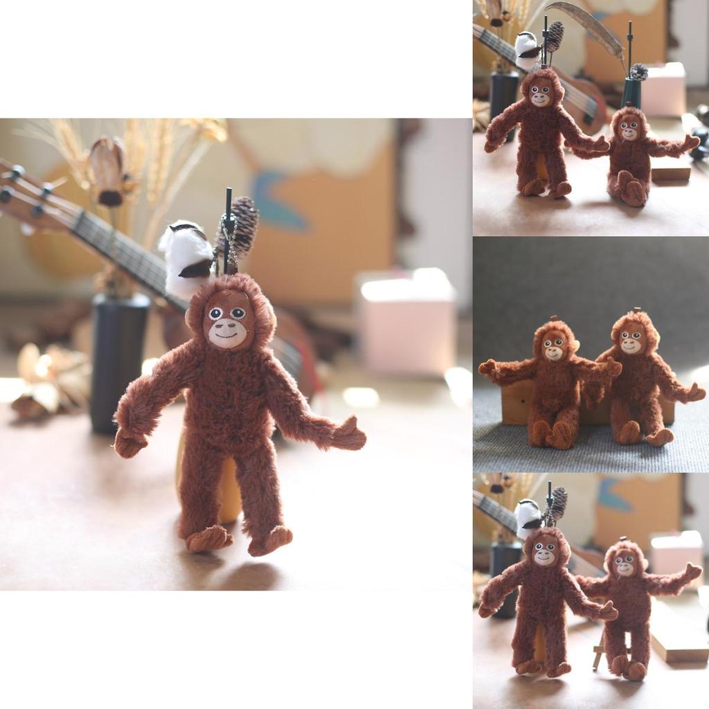 Cute Adorable Monkey Plush Toy Keychain Soft Stuffed Animal Doll For Bags 20cm