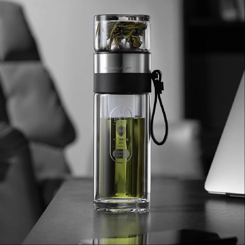 Fuguang Hill Anti-bacterial Double-layer Glass Tea Infuser