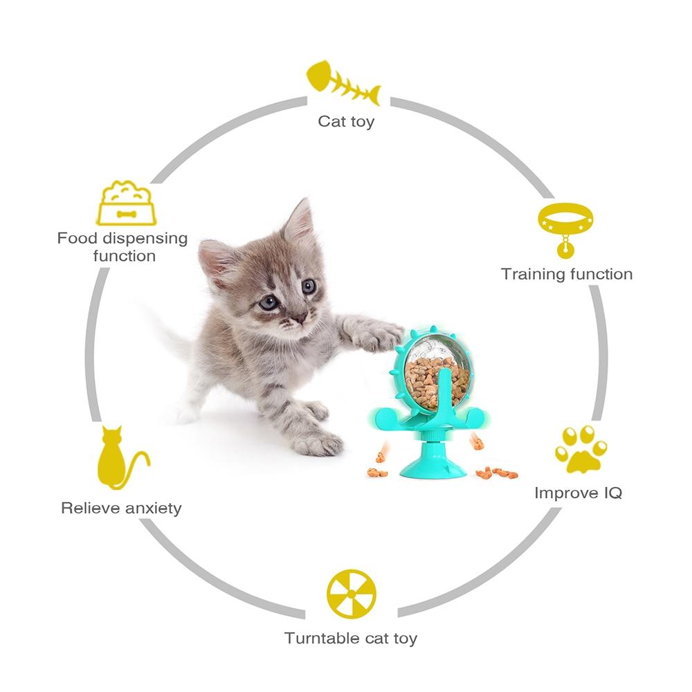 Original Treat Leaking Cat Toy Interactive Rotatable Wheel Toy for Cats Kitten Dogs Pet Products