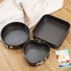 3Pcs Circular Square Heart-shaped Cake Embryo Mold Baking Tray Lockable Detachable Cake Embryo Baking Tray Kitchen Baking Tool