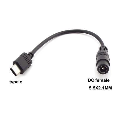 Câbles CC Type-c Femelle vers 5.5*2.1 Femelle Connecteur d'Alimentation CC 5521 Adaptateur 5.5x2.1 Convertisseur USB Type C