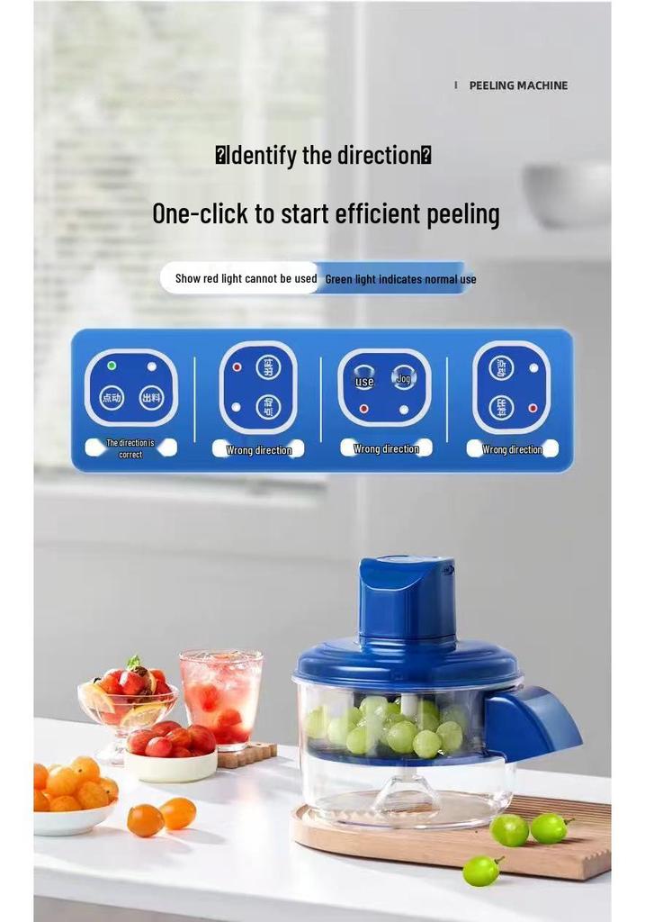 Electric Automatic Fruit & Vegetable Peeler: Peels Garlic, Grapes, and More!