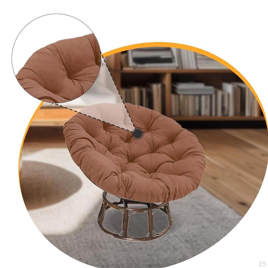 Circular Chair Cushion for Floor Use, Pet-Friendly Pad Hanging Basket Chairs, Seat
