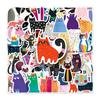 50 Cat Stickers - Abstract Cute Pet Art, Waterproof Graffiti for Stationery, Computers, and Water Bottles.