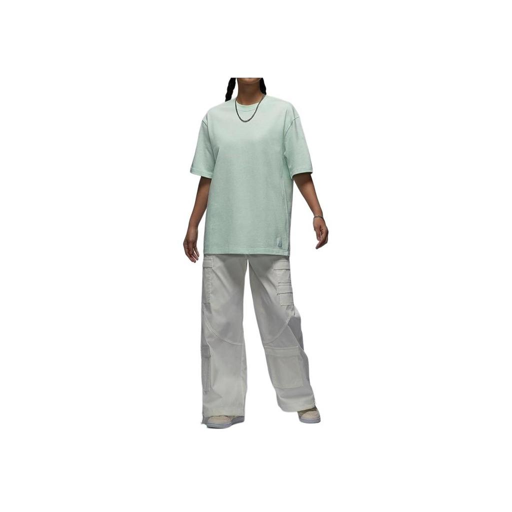 Jordan Loose Soft Comfortable Short Sleeve T-Shirt Women Tops Light-Green FN5384-394