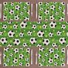 Soccer Grass Stars Theme Placemats Set of 4 Table Mats for Game Day Soccer Party Home Kitchen Dining Table Decorations 12x18 Inch