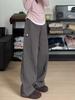 Women's Plus Size High Waist Straight Leg Casual Pants - Spring/Autumn Loose Fit
