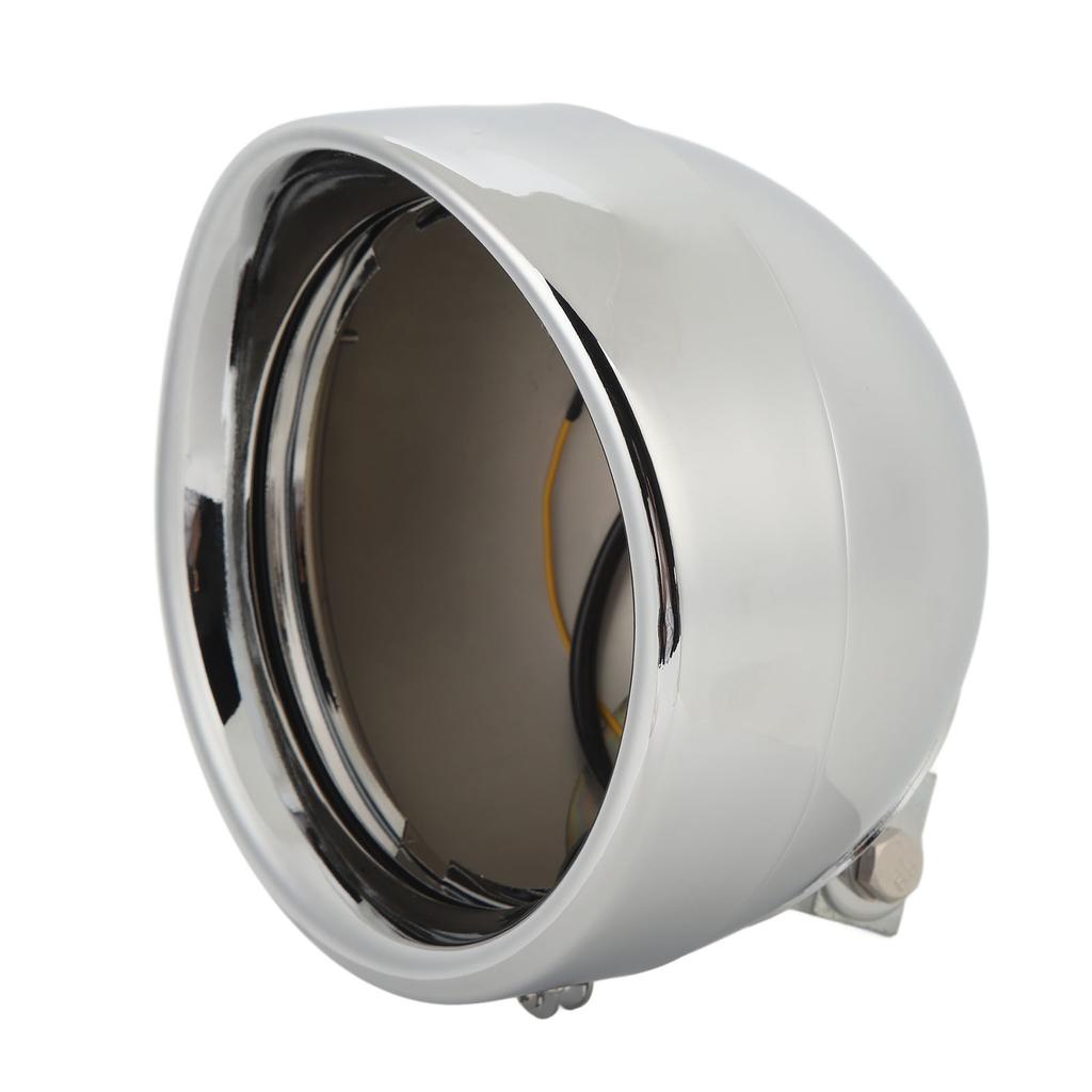 Rundes Scheinwerfergehäuse 67789‑91 Chrom Scheinwerfer Birnen Eimer Schale für Motorrad mit 7 Zoll Scheinwerfer