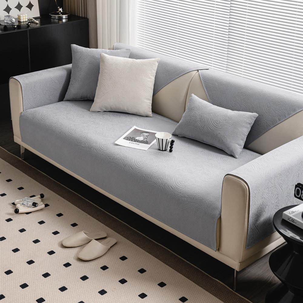 Chenier Sofa Cushion, All-Season Non-Slip Cloth Cover Cloth Leather Sofa Cover New Seat Cushion, Backrest Armrest