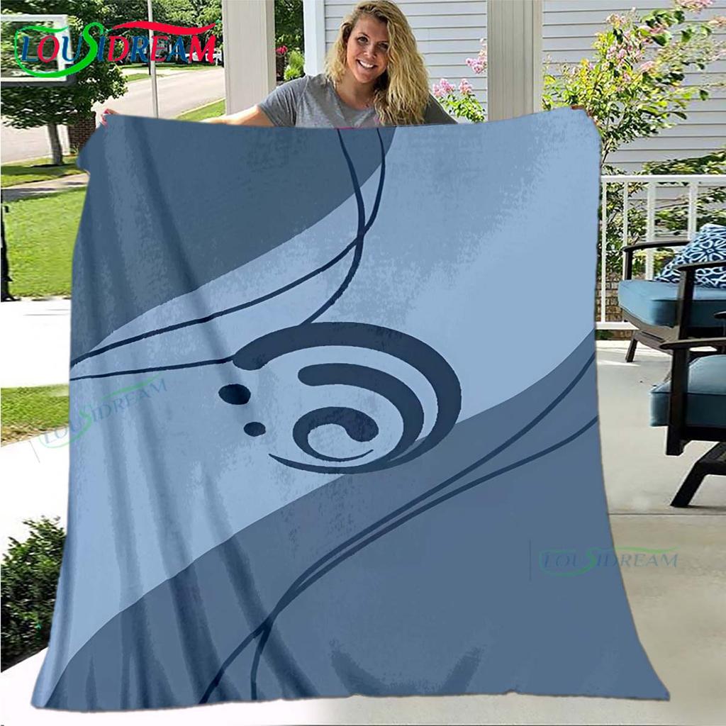 Hot Genshin Impact Runes Pattern Blanket Flannel Thin Blanket Portable Home Travel Office Lunch Break Blanket Birthday Gift