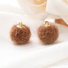10pcs Plush Fur Covered Ball Beads Charms Pompom Beads Pendant for DIY Necklace Earring Bracelet Pendant Jewelry Making Supplies
