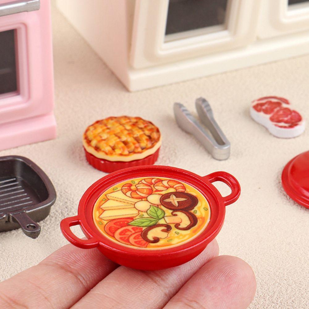 Compact Size Dollhouse Oven Kit Plastic Doll Kitchen Ware Model  Playtime Fun