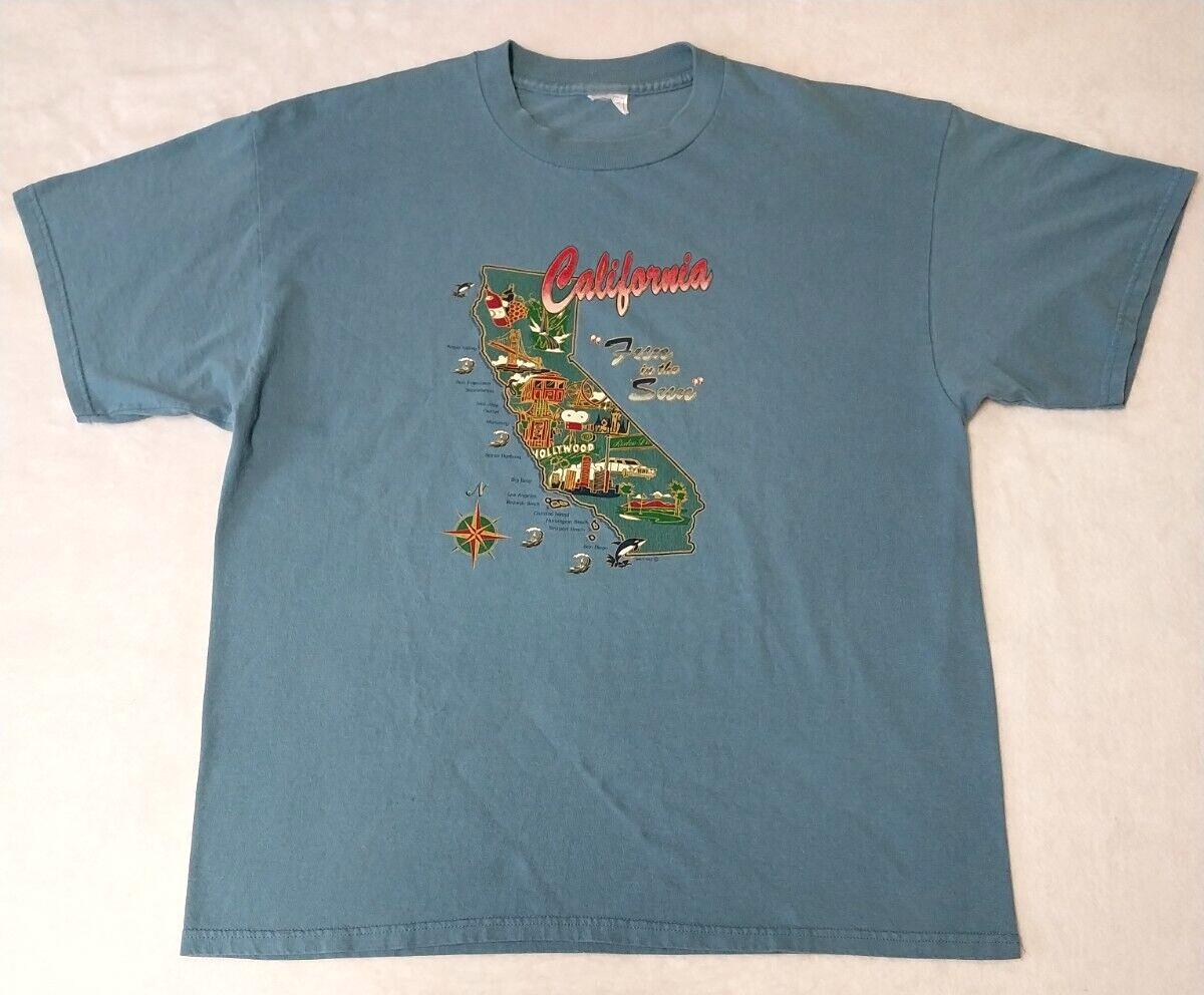 Vintage California T Shirt XL Fun In The Sun Tourism T Shirt Cities Dolphins 90s M