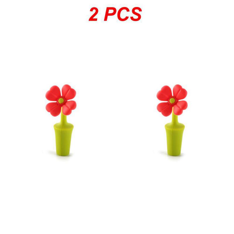 Flower Silicone Wine Bottle Stopper Wine Beer Champagne Bottle Leak-proof Sealing Cork Cork Convenient Kitchen Bar Accessories
