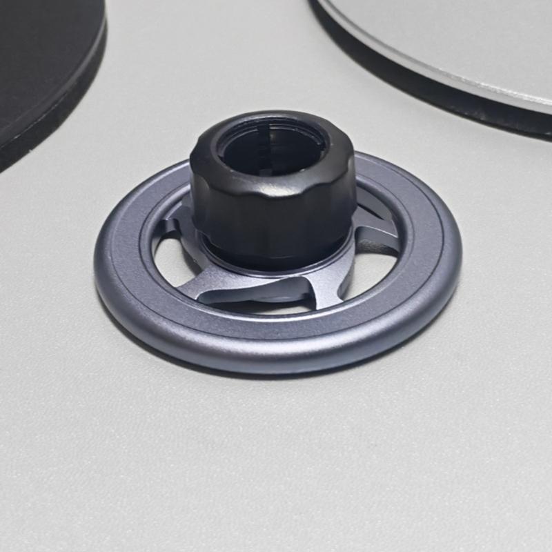 Aluminum Magnetic Phone Mount Stand With Height Adjustment 360 Degree Rotation Foldable Base For Tablets And Smartphones
