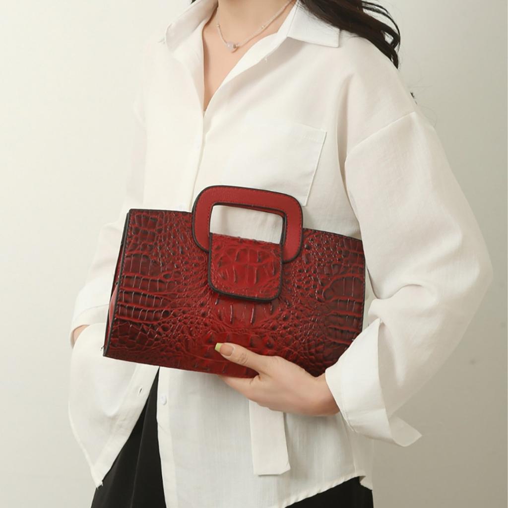Casual Personality Versatile Fashion Cross-Border Hot-Selling Women's Bag Large Capacity Ladies Crocodile Pattern Handbag Crossbody Bag