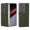 For Honor Magic V2 RSR Porsche Design Case Woven Texture Leather+PC Phone Cover Clear Edge