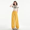 Women's Spring Drooping Floor Wide-leg Jeans Women's Spring and Summer Slim Straight Pants Women's Spring