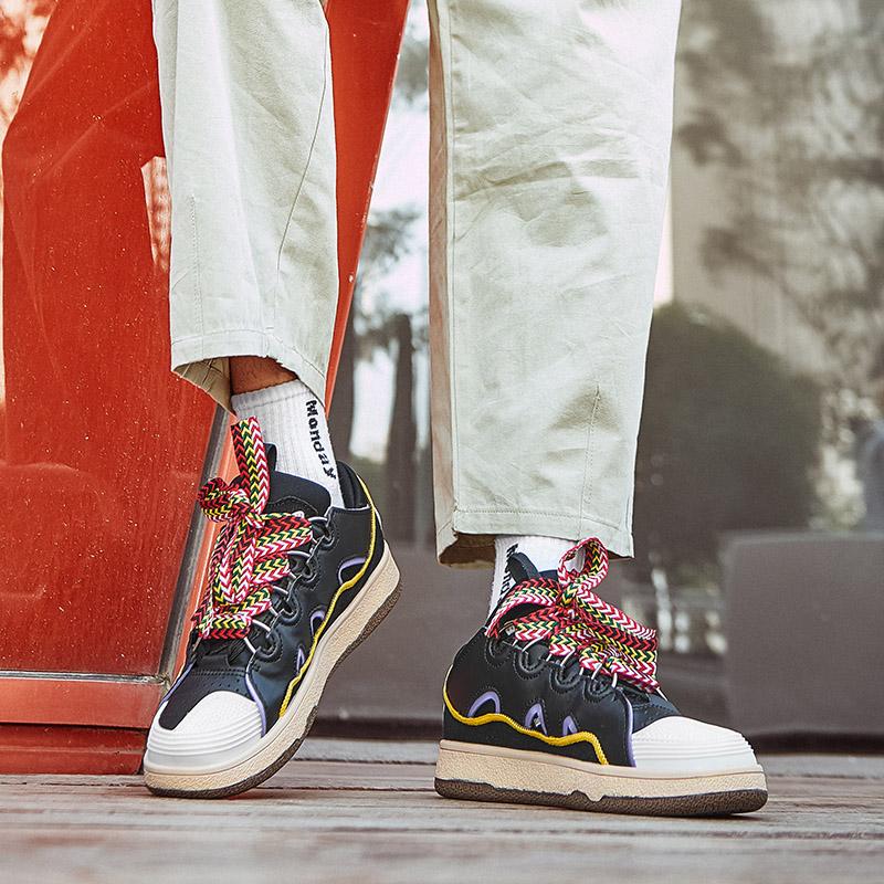 Мужские/женские повседневные кроссовки из микрофибры большого размера для улицы 45 — фото 9