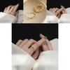 Modern And Chic 925 Sterling Silver Open Ring With Gold Butterfly Bow For Trendy Women