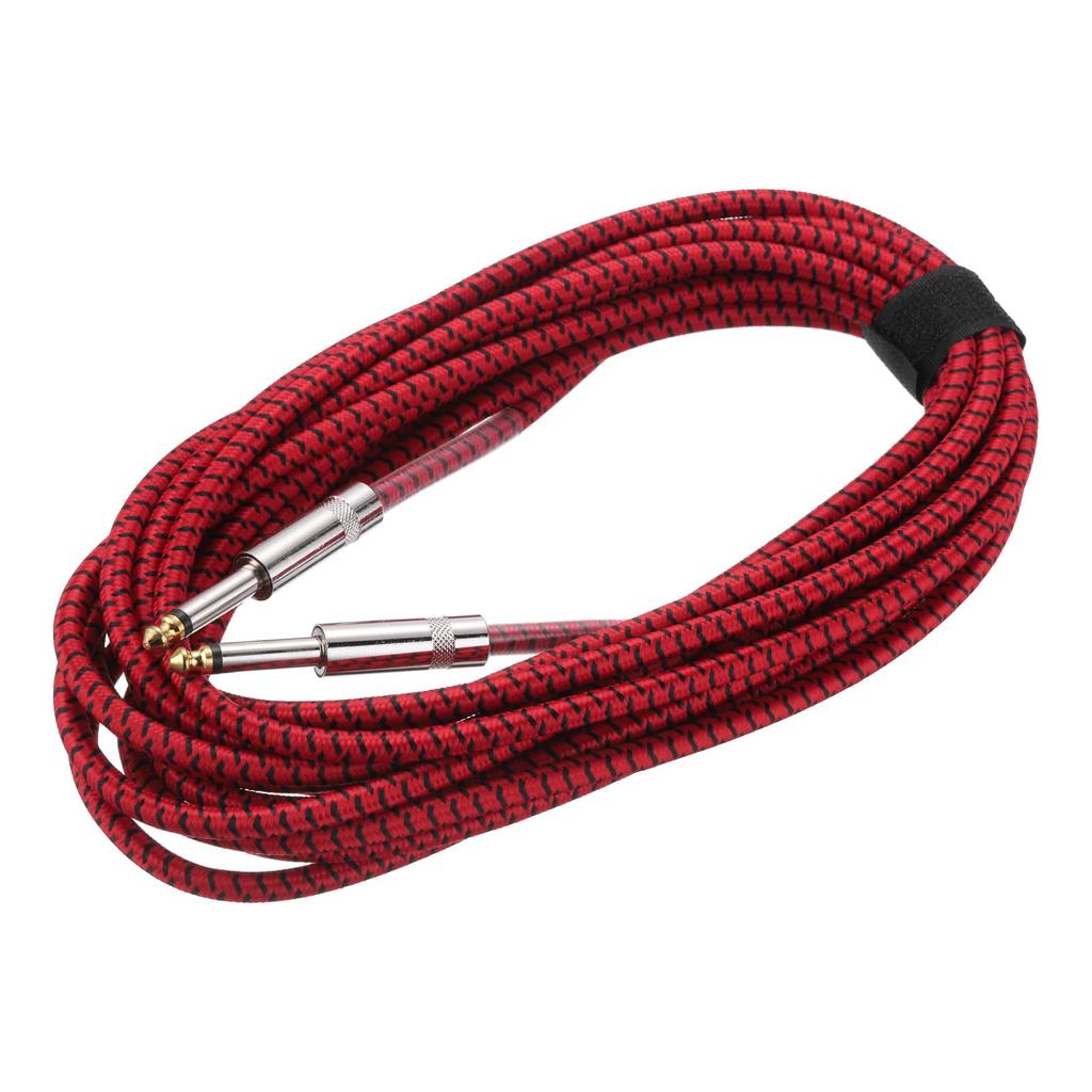 uxcell 20ft Guitar Instrument Cable, 14" to 14" Straight 6.35mm Female to Female Jack Stereo Audio Interconnect Cord Balanced Line for Guitar and