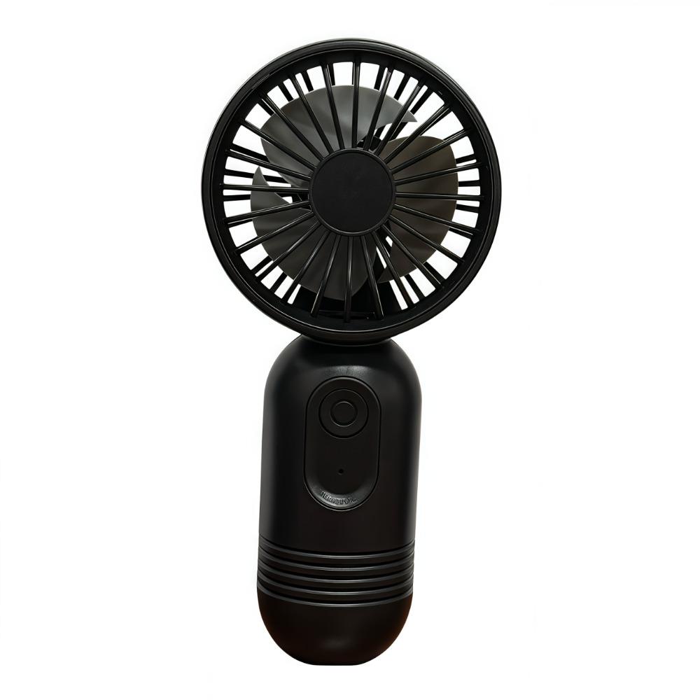 1pc Mini Portable Fan, USB Rechargeable 3-Speed Handheld Desktop Fan with Button Control, ABS Material