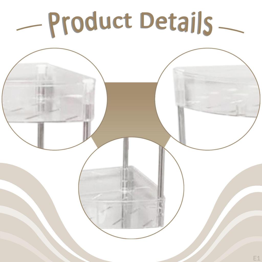 Eck-Badezimmer-Theken-Organizer Aufbewahrungsregal 2 Ebenen Gewürzregal Parfümständer Tasse