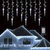 LED Curtain Icicle String Lights Christmas Garland Faiy Light Droop 0.4-0.6m Xmas Garden Street Outdoor Decorative Lighting