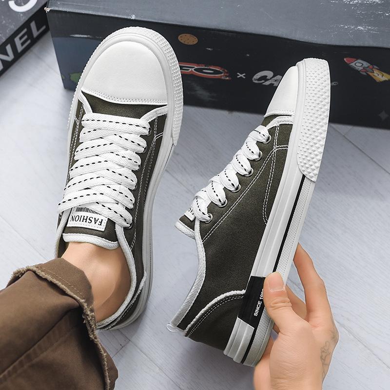 Classic Canvas Shoes Trend Versatile Fashion Men's Board Shoes Soft Sole Comfortable Summer New Breathable Mesh Student Shoes