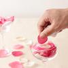 200 Silk Rose Petals, Burned Edge, Handmade, Cream Glow, Wedding Decor